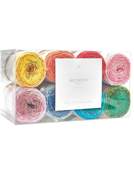 Set van 16 bollen Ricorumi Spin Spin katoen