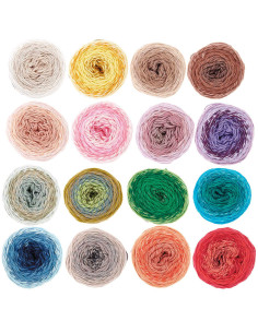 Set van 16 bollen Ricorumi Spin Spin katoen 2