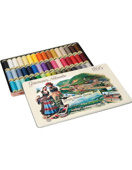 Set van 48 polyester naaigaren Nostalgie 1895 Gütermann