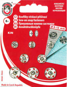 Assortiment van naaiknopen in 3 maten - Zilver