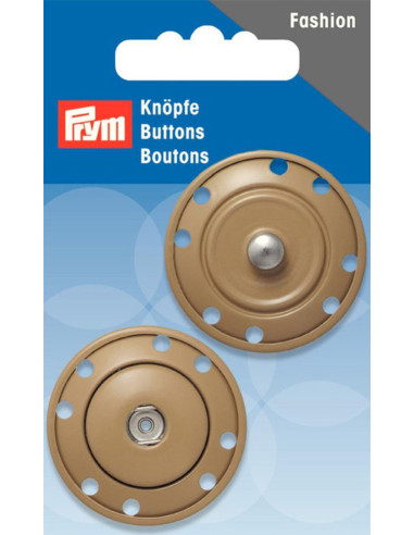 Drukknop om te naaien 35 mm - Beige