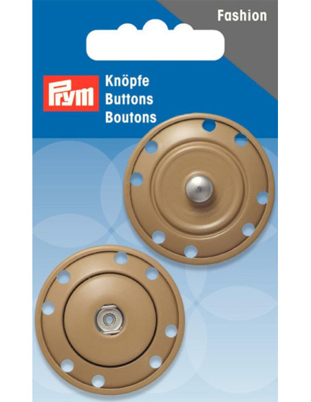 Drukknop om te naaien 35 mm - Beige