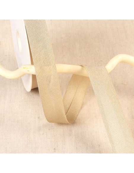 Iriseert metalen biais - Beige