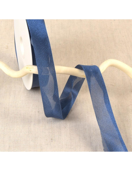 Iridescente metalen biais - Blauw