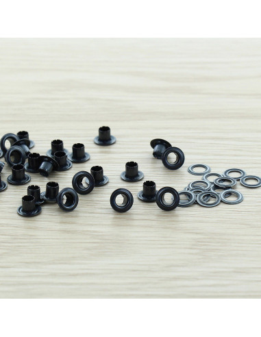Zak van 100 oogjes met ringen 4 mm - Zwart