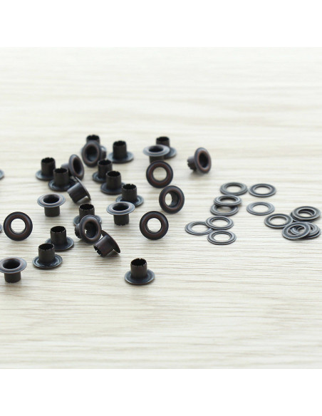 Zak van 100 oogjes met ringen 4 mm - Koper