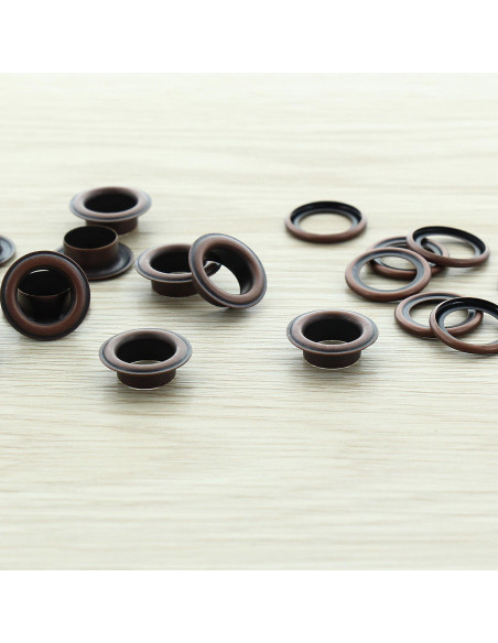 Zak van 100 oogjes met ringen 11 mm - Koper