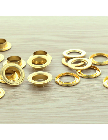 Zak van 100 oogjes met ringen 14 mm - Goud