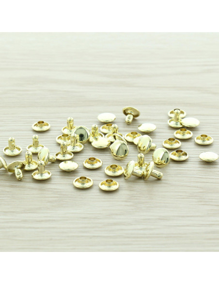 Zakje met 100 voordelige rivetten 9 mm - Goud