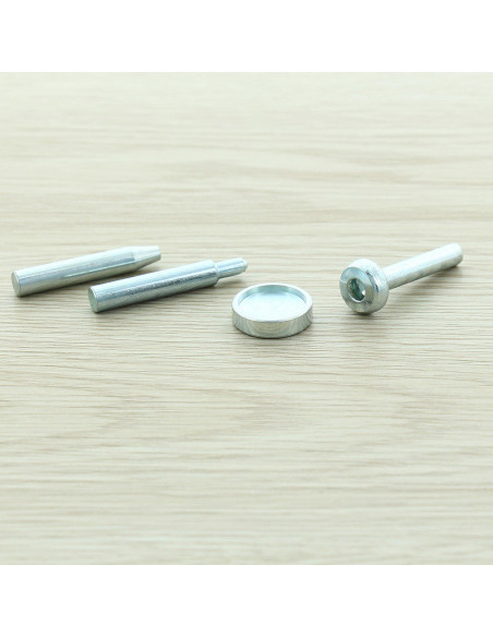 Gereedschap voor het bevestigen van anorak-drukknopen van 15 mm