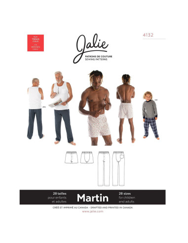Broek- en boxershortpatroon Martin - Jalie 4132
