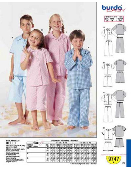 Pyjamapatroon - Burda 9747