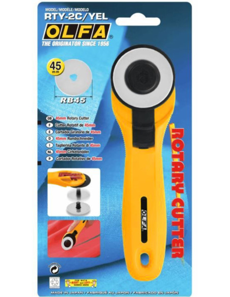 Ergonomische gele Olfa cirkelsnijder 45mm