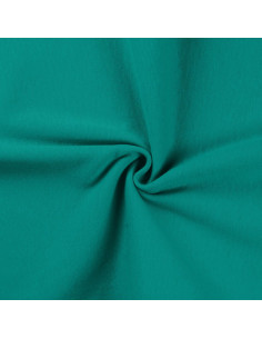 Ribboord jersey stof - Smaragdgroen