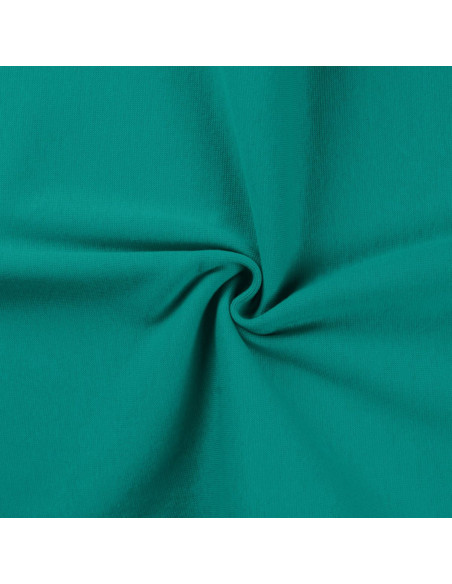 Ribboord jersey stof - Smaragdgroen