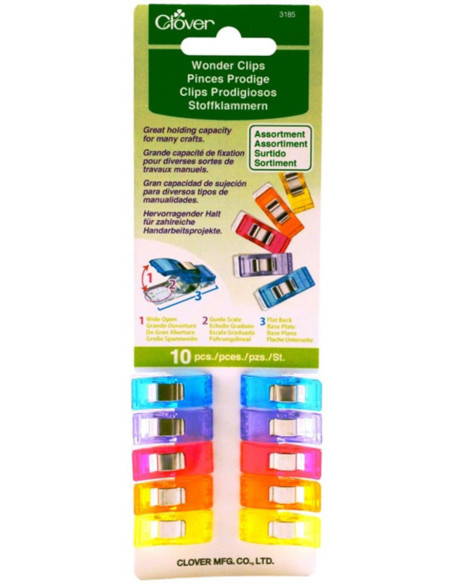Set van 10 Prodige Clover clips - Assortiment