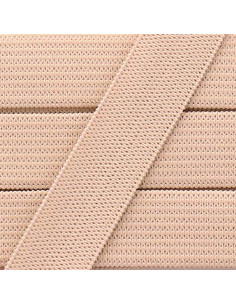 Zachte elastiek 15 mm - Beige