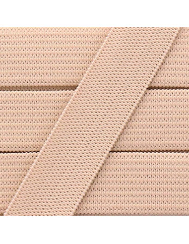 Zachte elastiek 15 mm - Beige