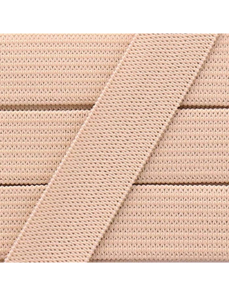 Zachte elastiek 15 mm - Beige