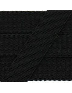 Zachte elastiek 15 mm - Zwart