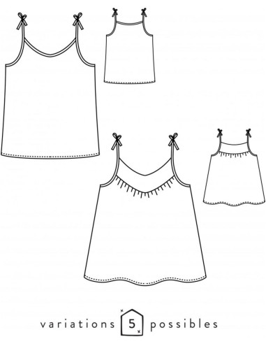 Patroon voor tanktop of jurk Crépuscule - Atelier Scämmit