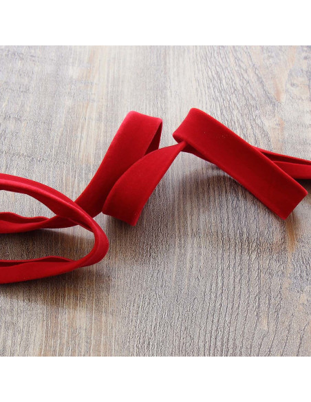 Fluwelen biais - Rood