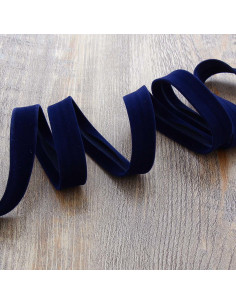 Fluwelen biais - Marineblauw