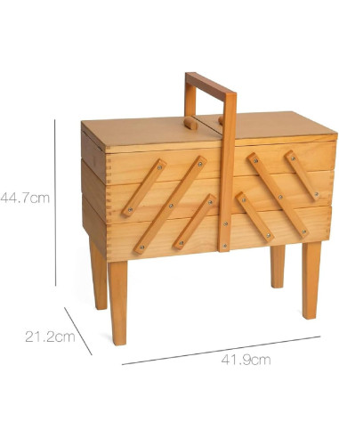 Houten werktafel op Caramel poten