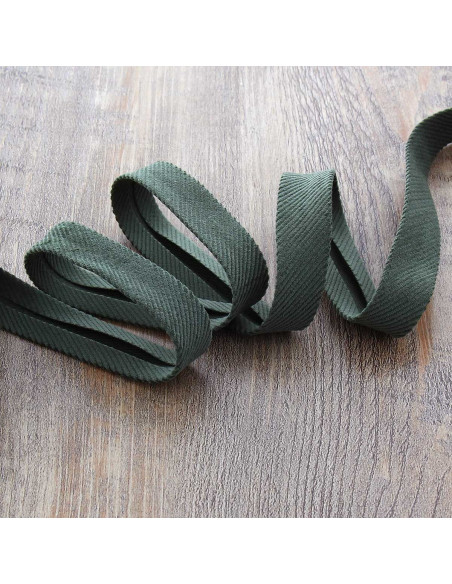 Ribfluwelen biais - Groen