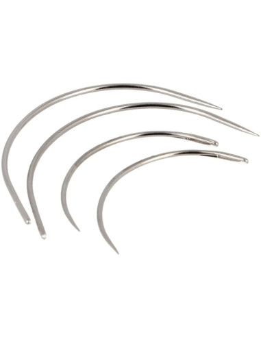 Gebogen naalden nr. 2 en nr. 3 Bohin