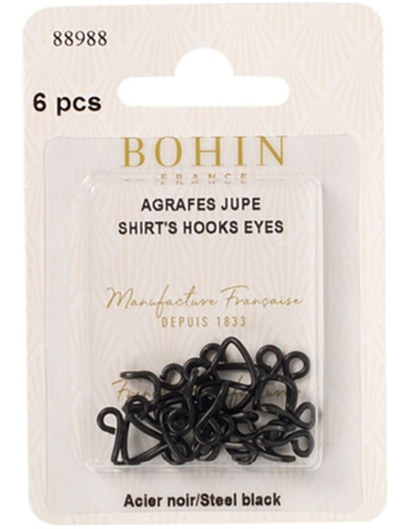 Sluitclips voor zwarte rokken Bohin