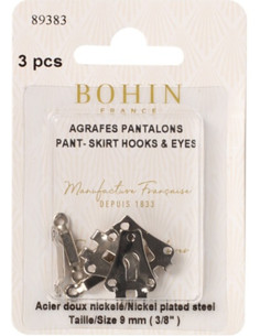 Sluitclips voor broek zilver Bohin