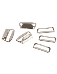 Platte sluitclips voor rokken 25 mm zilver Bohin 2