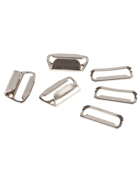 Platte sluitclips voor rokken 25 mm zilver Bohin