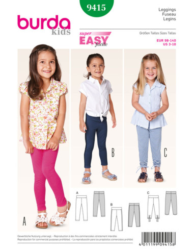 Legging patroon - Burda 9415