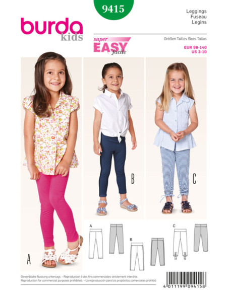 Legging patroon - Burda 9415