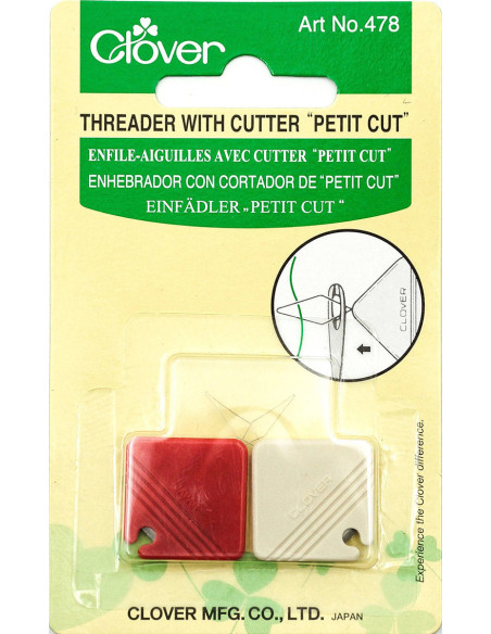 Set van 2 naaldinrijgers met geïntegreerde draadknippers Clover
