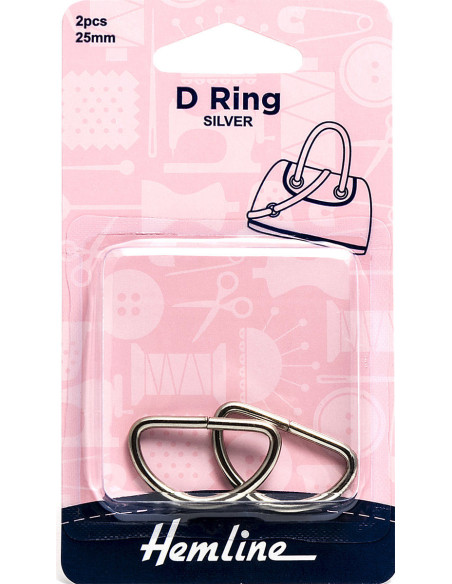 Set van 2 ringen in D - Zilver 25 mm