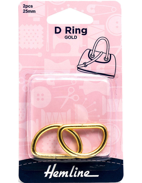 Set van 2 ringen in D - Goud 25 mm