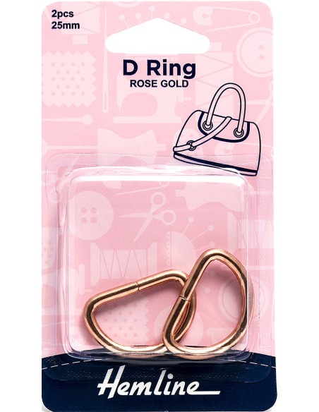 Set van 2 ringen in D - Roségoud 25 mm