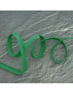 Gevouwen biaisband met stippen - Grasgroen