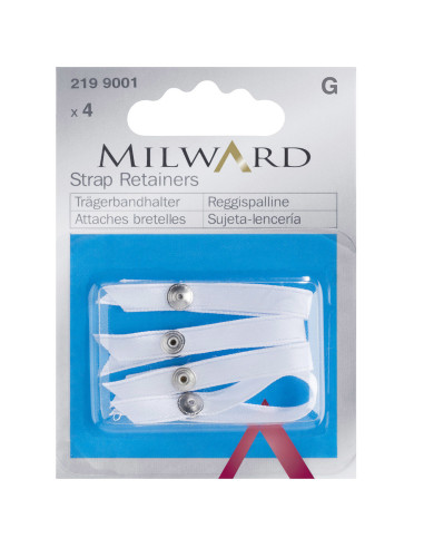 Pakket van 4 bretelclips - Wit