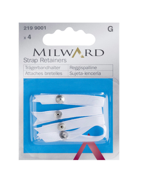 Pakket van 4 bretelclips - Wit