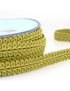Chanel-stijl galon met korenaar - Olijfgroen