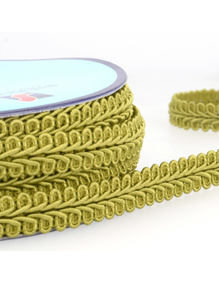 Chanel-stijl galon met korenaar - Olijfgroen
