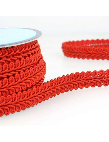 Chanel-stijl galon met korenaar - Rood