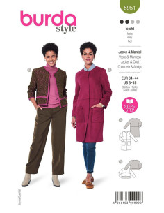 Jas- en mantelpatroon - Burda 5951