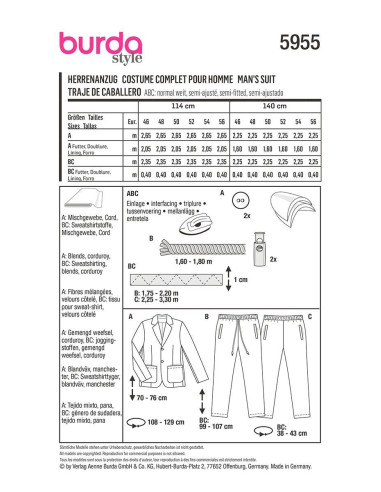 Kostuum patroon - Burda 5955