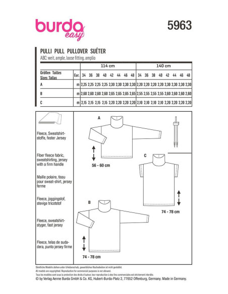 Trui patroon - Burda 5963