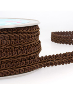 Chanel-stijl galon met korenaar - Chocolade